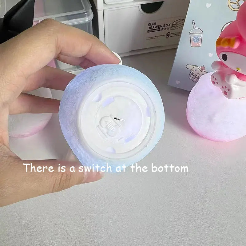 Sanrio Hello Kitty Kuromi Cinnamoroll Night Light Glowing Children Toy Bedside Lamp Anime Kawaii Cute Children Kid Present Gifts