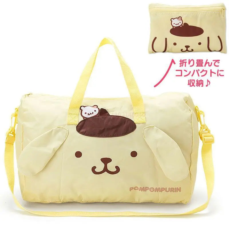 Sanrio Kuromi Luggage Bag Hello Kitty My Melody Cinnamoroll Portable Foldable Travel Duffel Bag Large Capacity