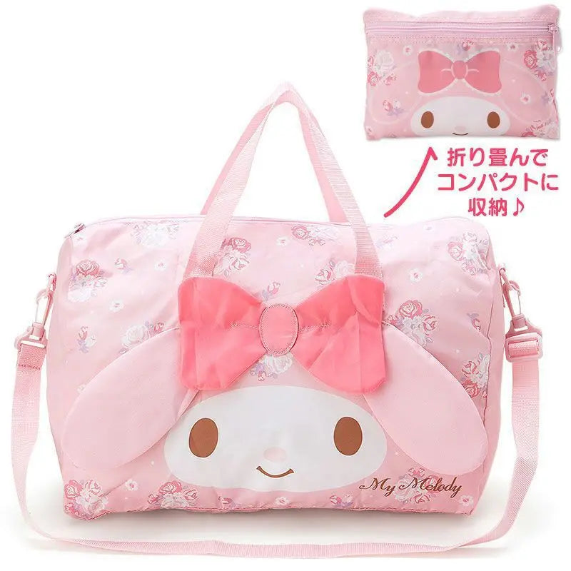 Sanrio Kuromi Luggage Bag Hello Kitty My Melody Cinnamoroll Portable Foldable Travel Duffel Bag Large Capacity