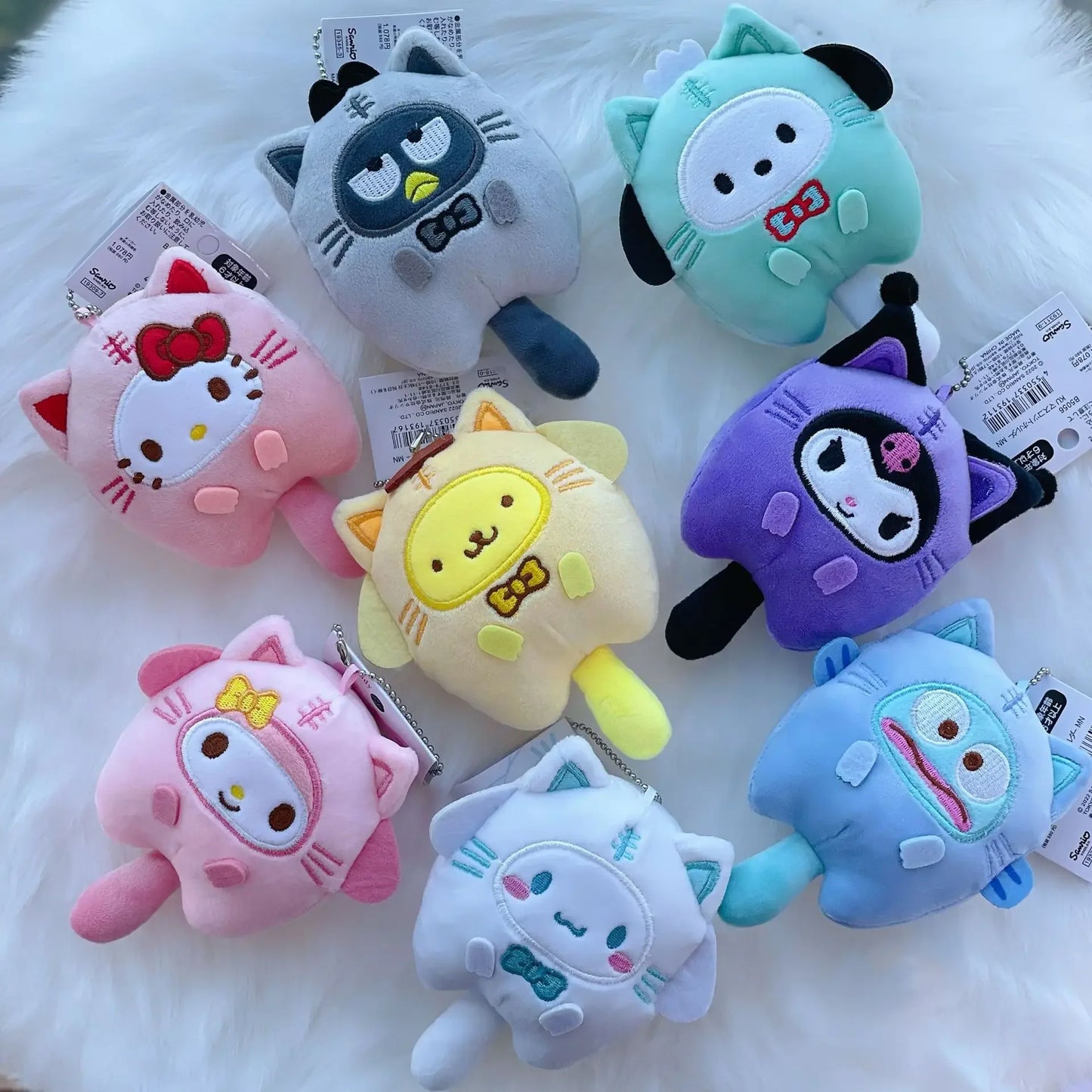 Sanrio Limited Kuromi Cinnamoroll Melody Plush Toy Doll Anime Kawaii Doll Pendant Collection Children's Birthday Festival Gift