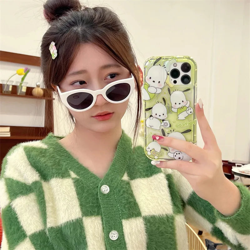 Cute Pochacco iPhone15 Mobile Phone Case Kawaii Sanrio My Melody Cartoon Anime 14 12 13 Pro Max Protective Shell Toys For Girls