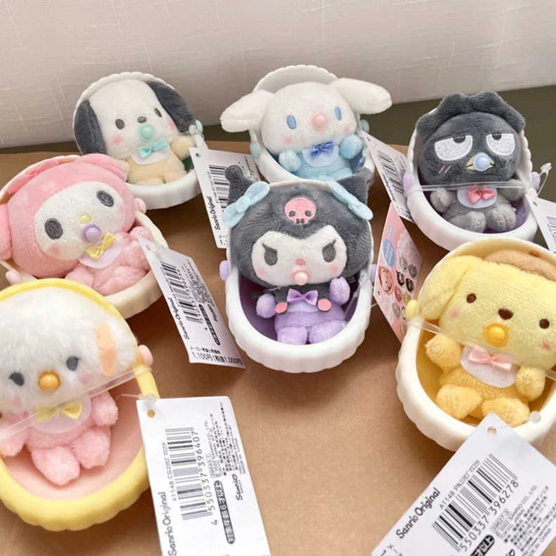 Hangyodon Cartoon Anime Sanrio Kuromi Kawaii My Melody Cinnamoroll Plush Keychain Peluche Ornaments Toys For Girl